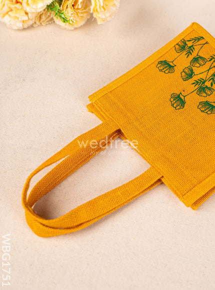 Jute Bag - Flower Design - WBG1751