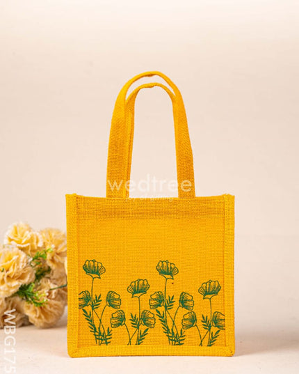 Jute Bag - Flower Design - WBG1751