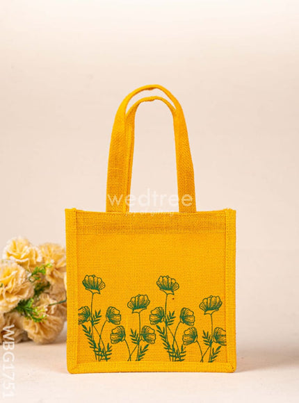 Jute Bag - Flower Design - WBG1751
