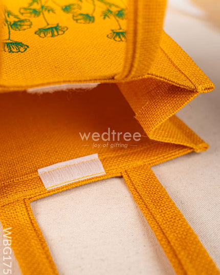Jute Bag - Flower Design - WBG1751