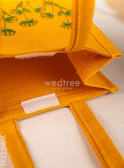 Jute Bag - Flower Design - WBG1751