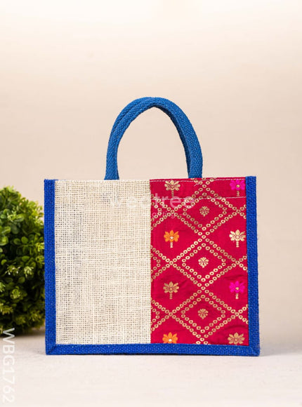 Jute Bag with Contrast Border - WBG1762