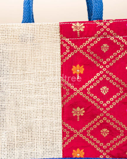 Jute Bag with Contrast Border - WBG1762