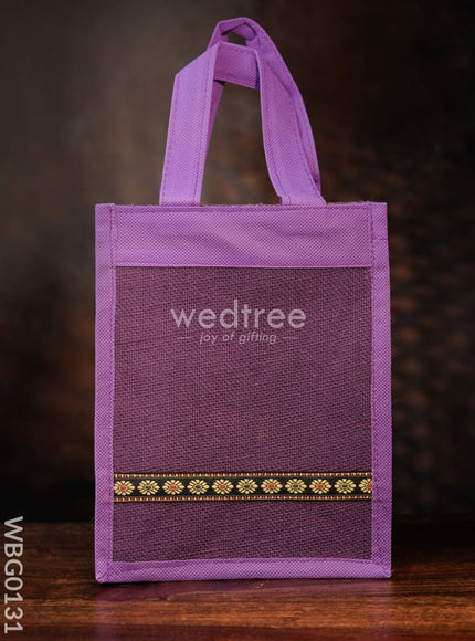 Jute Bag with Nonwoven Fabric - 10 inch - WBG0131