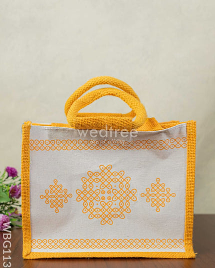 Jute Rangoli Design Bag - WBG1138