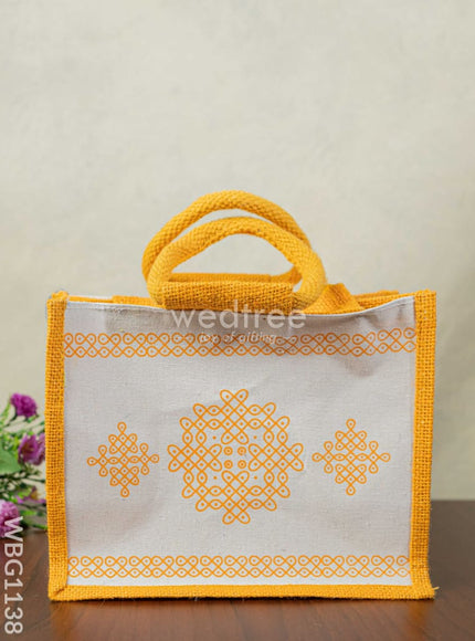 Jute Rangoli Design Bag - WBG1138