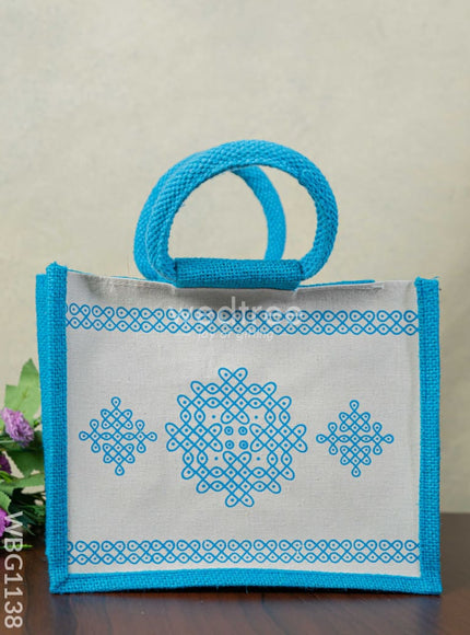 Jute Rangoli Design Bag - WBG1138