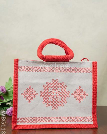 Jute Rangoli Design Bag - WBG1138