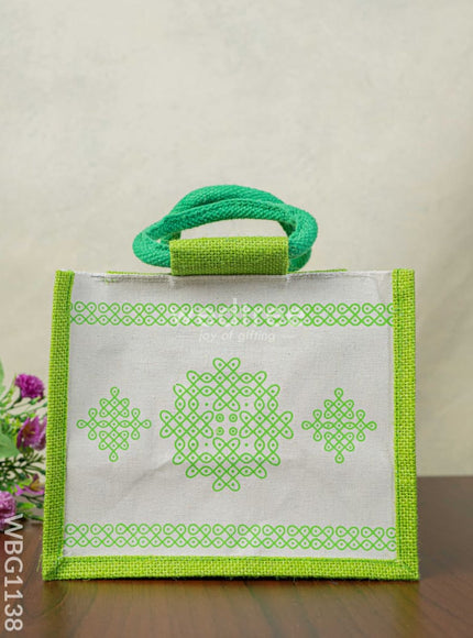 Jute Rangoli Design Bag - WBG1138