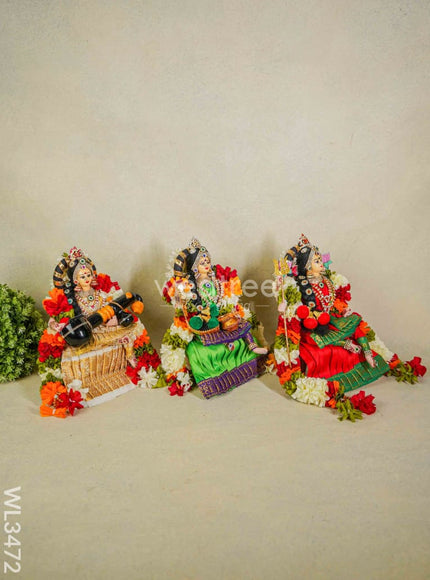 Lakshmi Saraswathi Durga - Set of 3 - WL3472