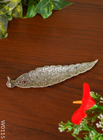 Leaf Agarbathi stand Oxidised Ganesh - W0115