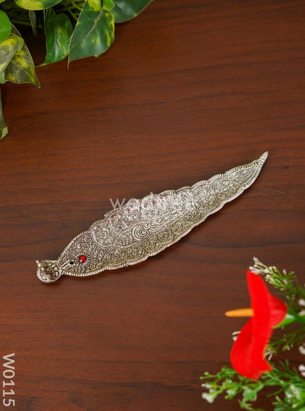 Leaf Agarbathi stand Oxidised Ganesh - W0115