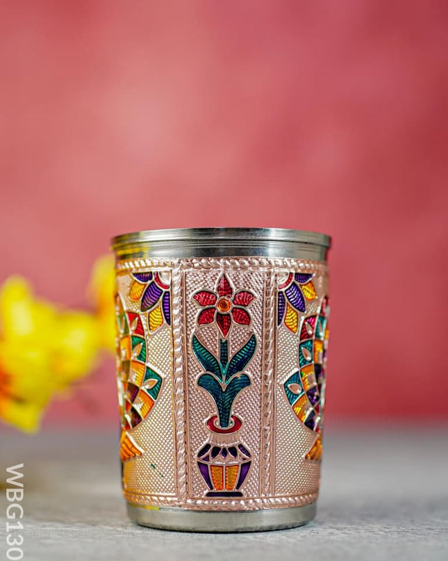 Meenakari Glass - Peacock Design - WBG1302