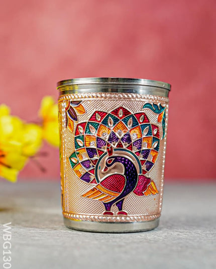 Meenakari Glass - Peacock Design - WBG1302
