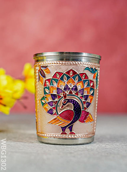 Meenakari Glass - Peacock Design - WBG1302
