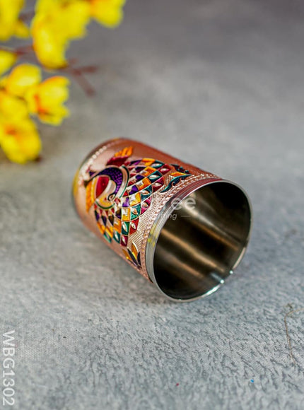 Meenakari Glass - Peacock Design - WBG1302