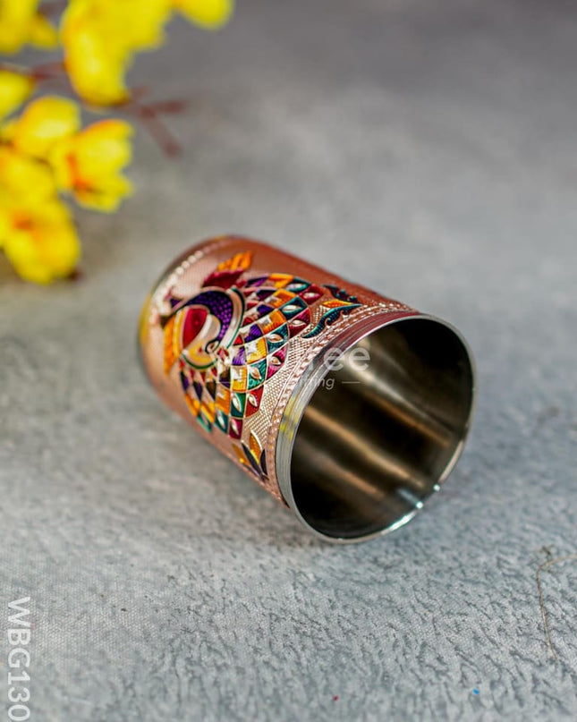 Meenakari Glass - Peacock Design - WBG1302