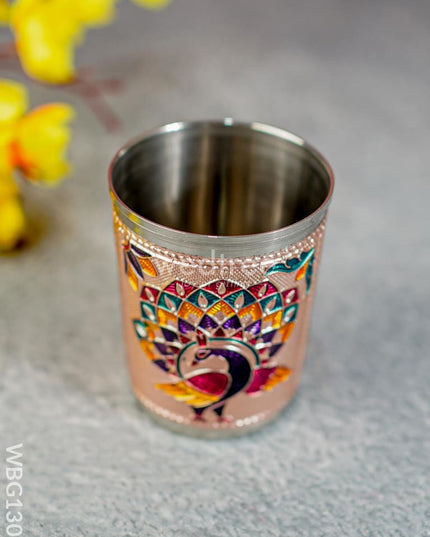 Meenakari Glass - Peacock Design - WBG1302