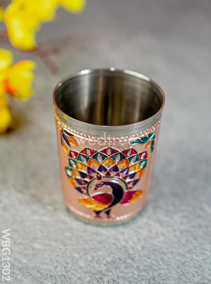 Meenakari Glass - Peacock Design - WBG1302