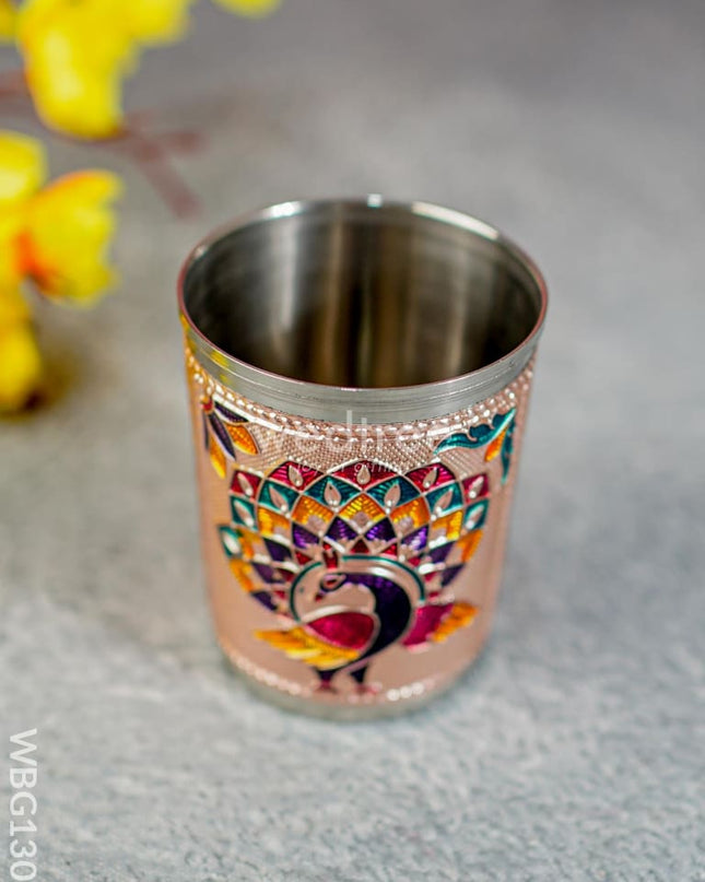 Meenakari Glass - Peacock Design - WBG1302