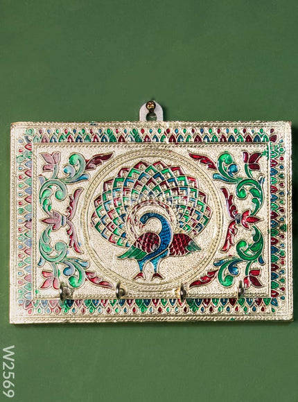 Meenakari - Key Hanger with Peacock Design - W2569