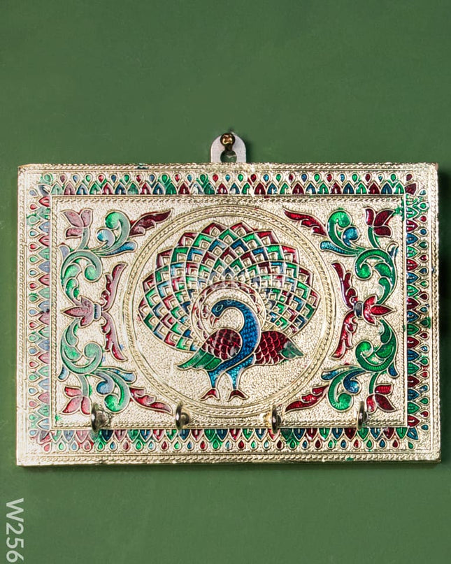Meenakari - Key Hanger with Peacock Design - W2569