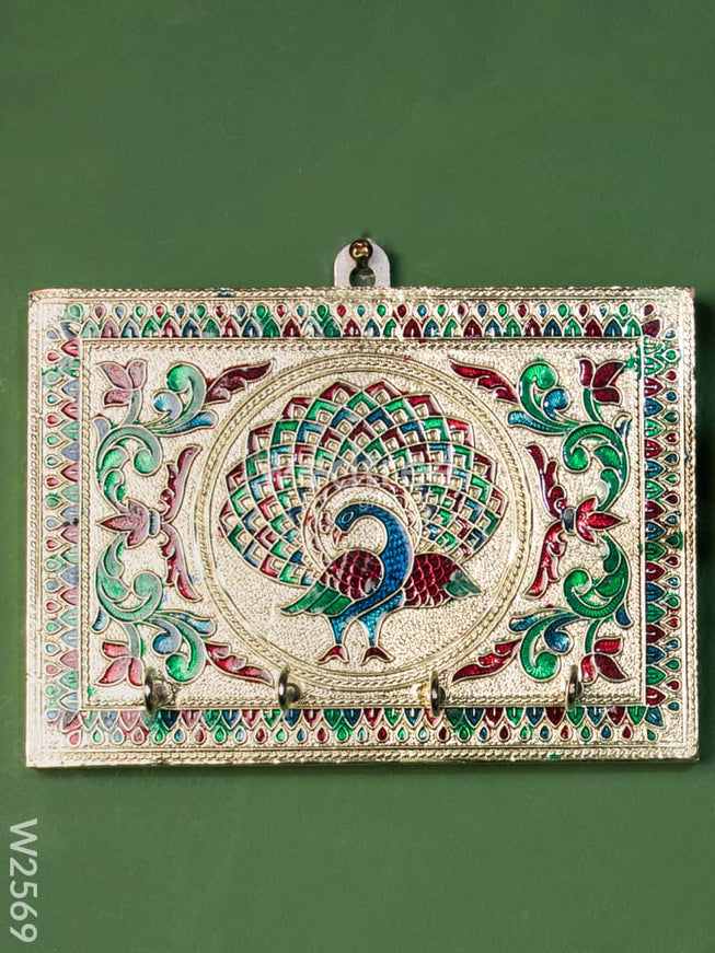 Meenakari - Key Hanger with Peacock Design - W2569