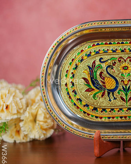Meenakari Oval Plate 12 inch - W3669