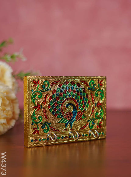 Meenakari Peacock Key Hanger - Small - W4373