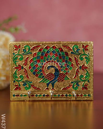 Meenakari Peacock Key Hanger - Small - W4373