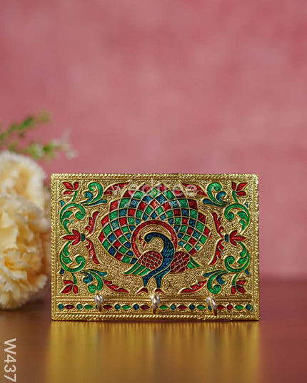 Meenakari Peacock Key Hanger - Small - W4373
