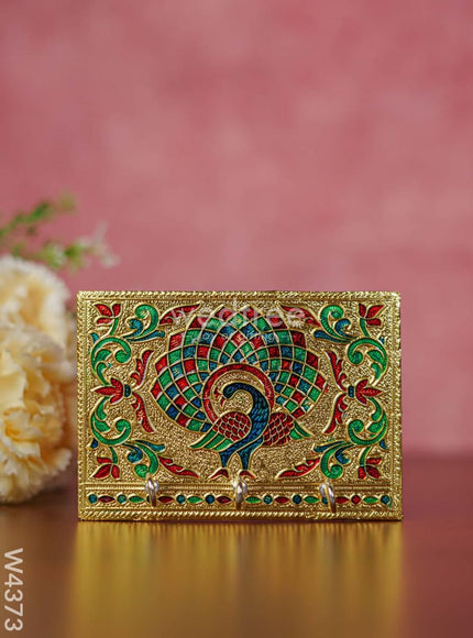 Meenakari Peacock Key Hanger - Small - W4373