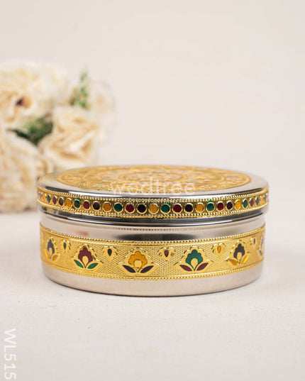 Meenakari Poori Box - 7 inch - WL5153