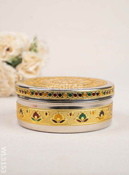 Meenakari Poori Box - 7 inch - WL5153