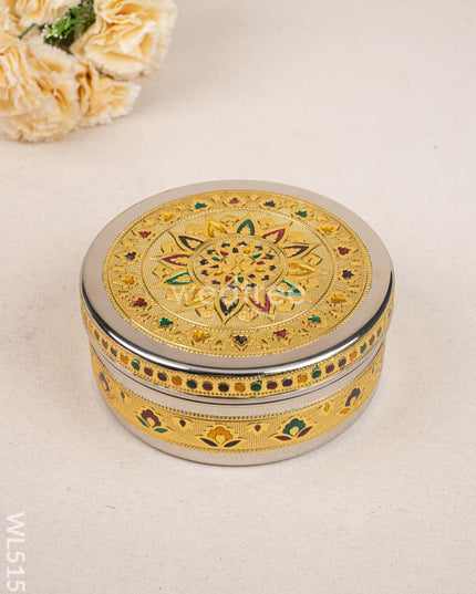 Meenakari Poori Box - 7 inch - WL5153