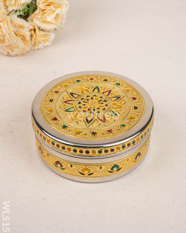 Meenakari Poori Box - 7 inch - WL5153