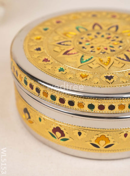 Meenakari Poori Box - 7 inch - WL5153