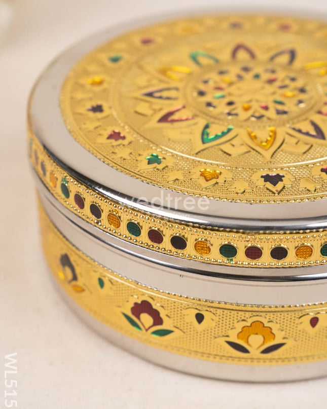 Meenakari Poori Box - 7 inch - WL5153