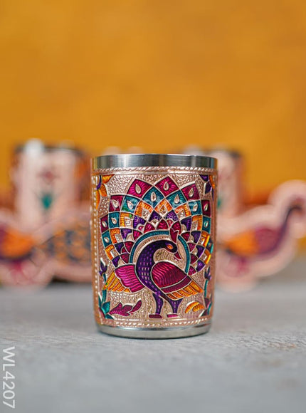 Meenakari Tray with Set of 6 Glass - WL4207