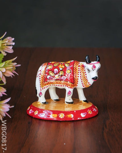 Metal Meenakari Cow - WBG0817-1