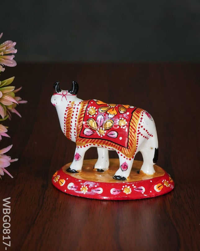Metal Meenakari Cow - WBG0817-1