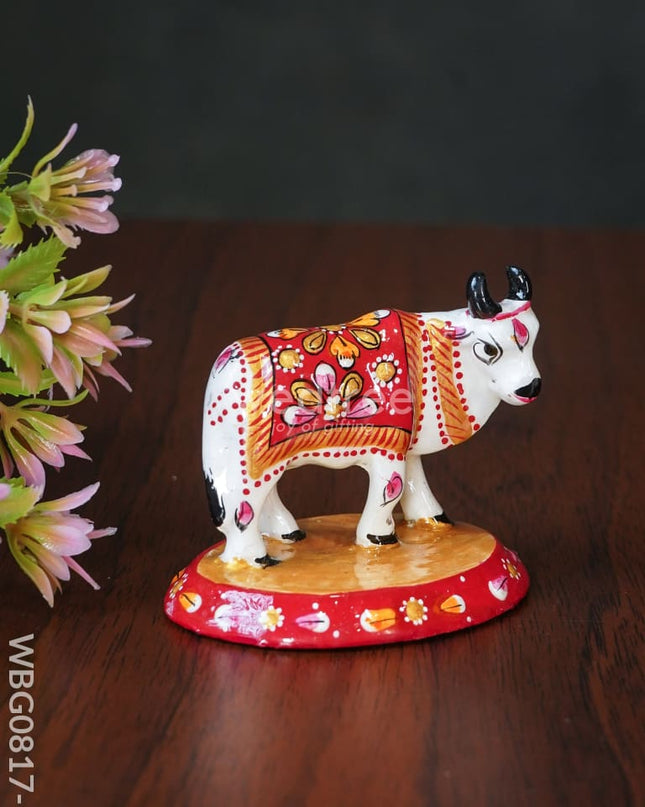 Metal Meenakari Cow - WBG0817-1