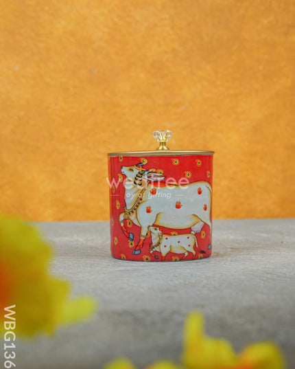 Metal Pichwai Dry Fruit Jar - WBG1369