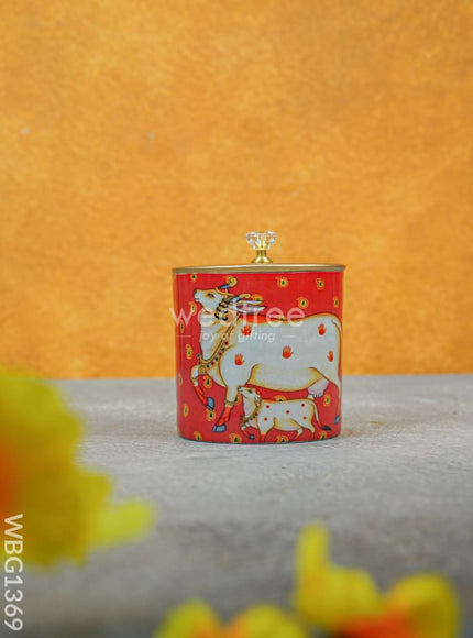 Metal Pichwai Dry Fruit Jar - WBG1369
