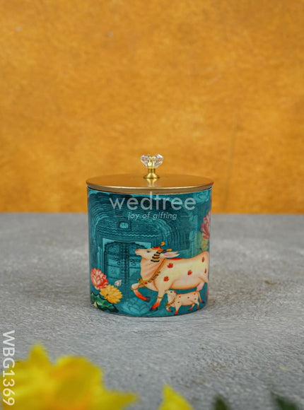 Metal Pichwai Dry Fruit Jar - WBG1369