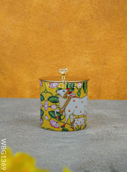 Metal Pichwai Dry Fruit Jar - WBG1369
