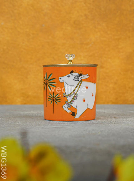 Metal Pichwai Dry Fruit Jar - WBG1369