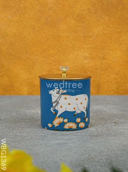 Metal Pichwai Dry Fruit Jar - WBG1369