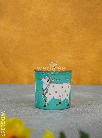 Metal Pichwai Dry Fruit Jar - WBG1369