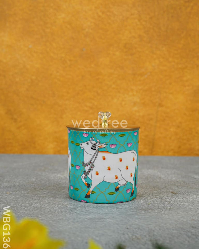 Metal Pichwai Dry Fruit Jar - WBG1369